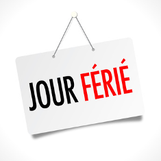 Fermeture du Centre CEASC  lors des jours fériés en mai et juin.